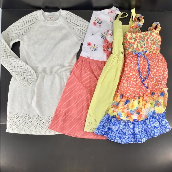 Cat & Jack Dresses Bundle Of 4 Girls Dresses Casual Assortment